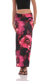 Floral Maxi Skirt in Pink