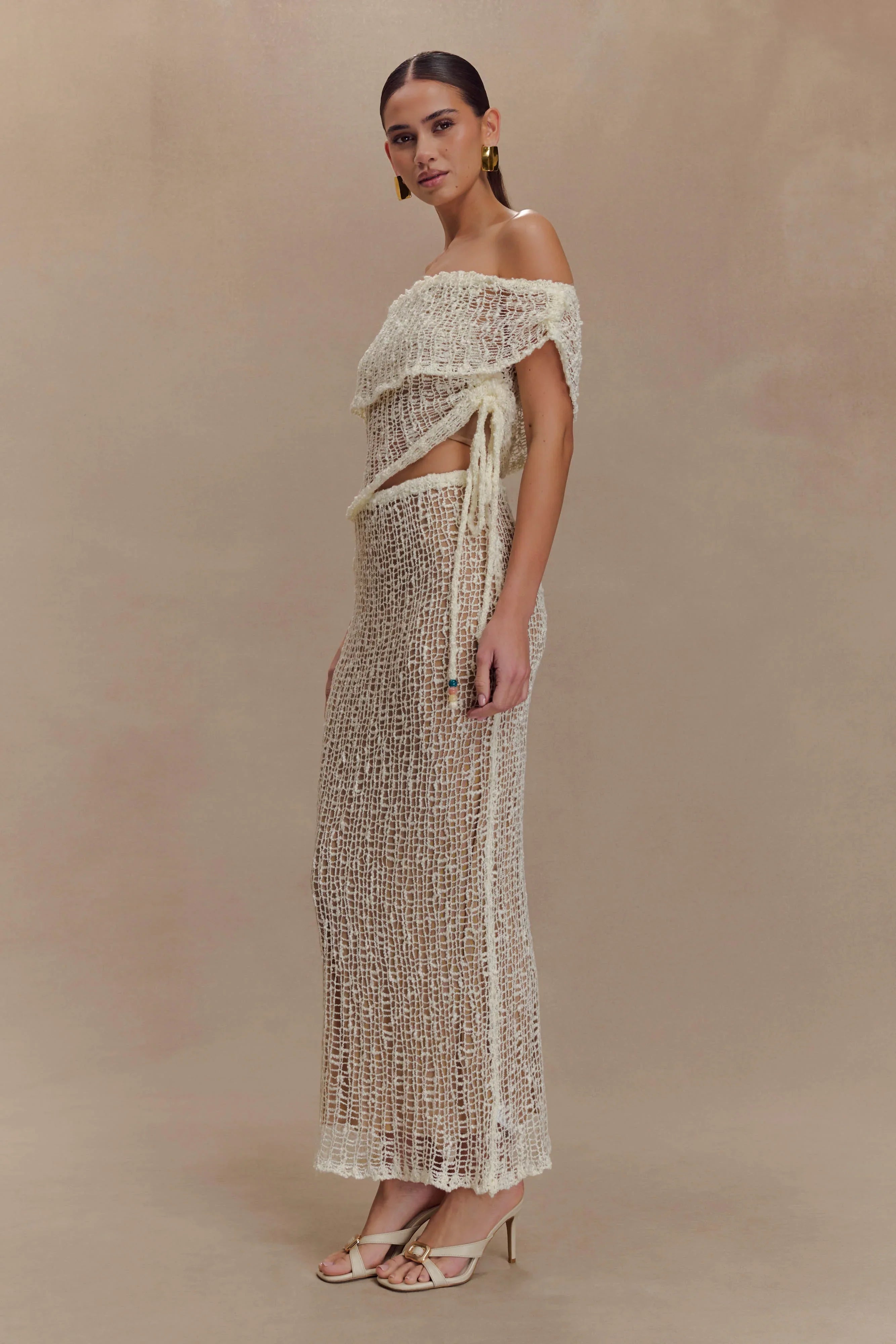 Cordelia Knit Maxi Skirt Ivory