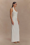 Alma High Waist Maxi Skirt White
