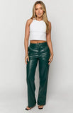 Cool Shade Forest Green PU Pants