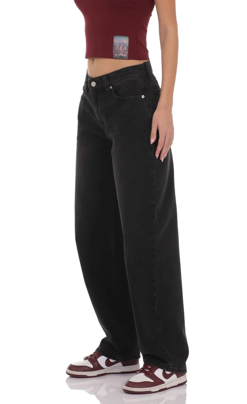 Barrel Jeans in Black