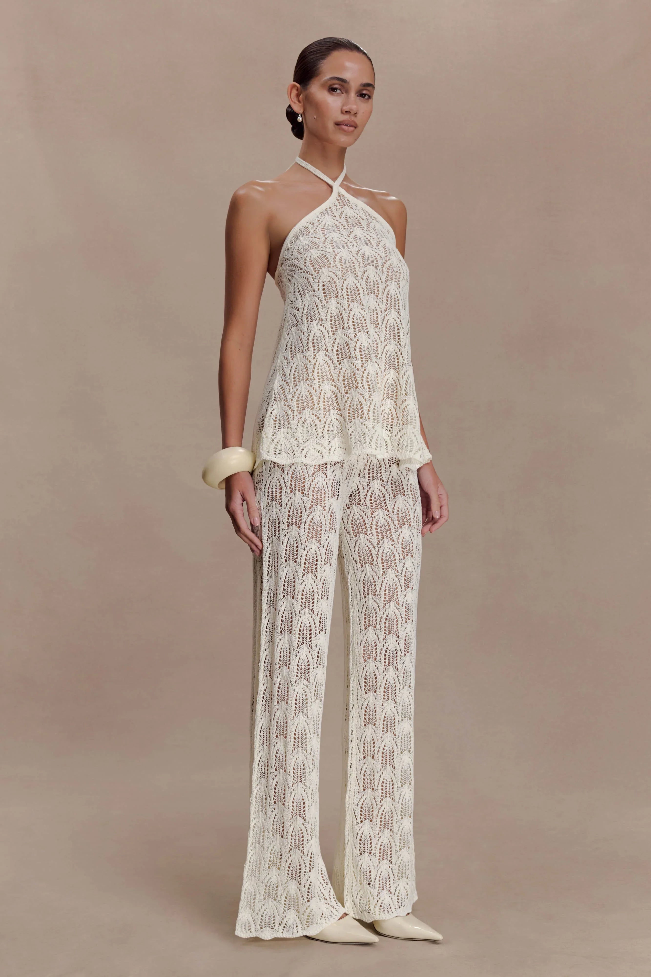 Glinda Crochet Pants Ivory