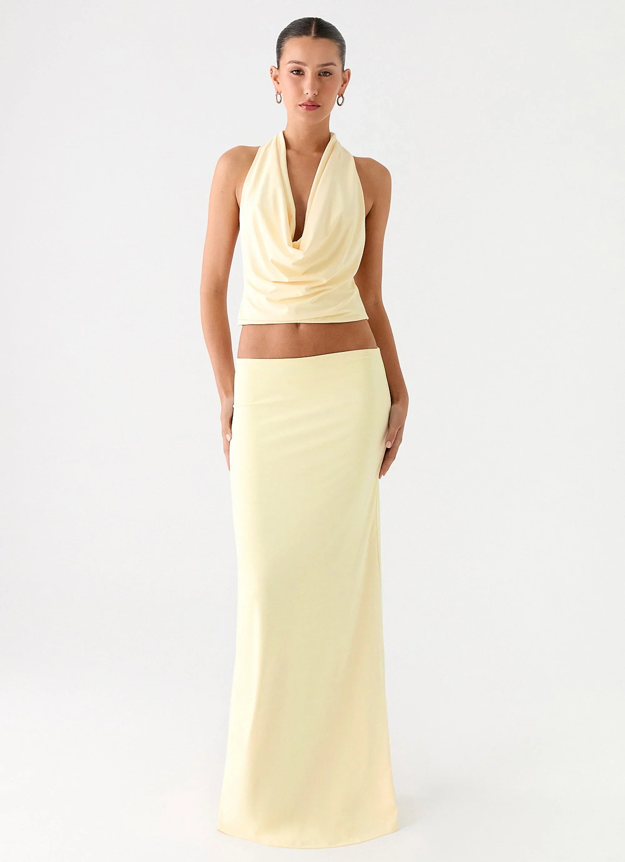 Ashi Cowl Top Yellow