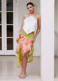 Tijana Beaded Halter Top Ivory