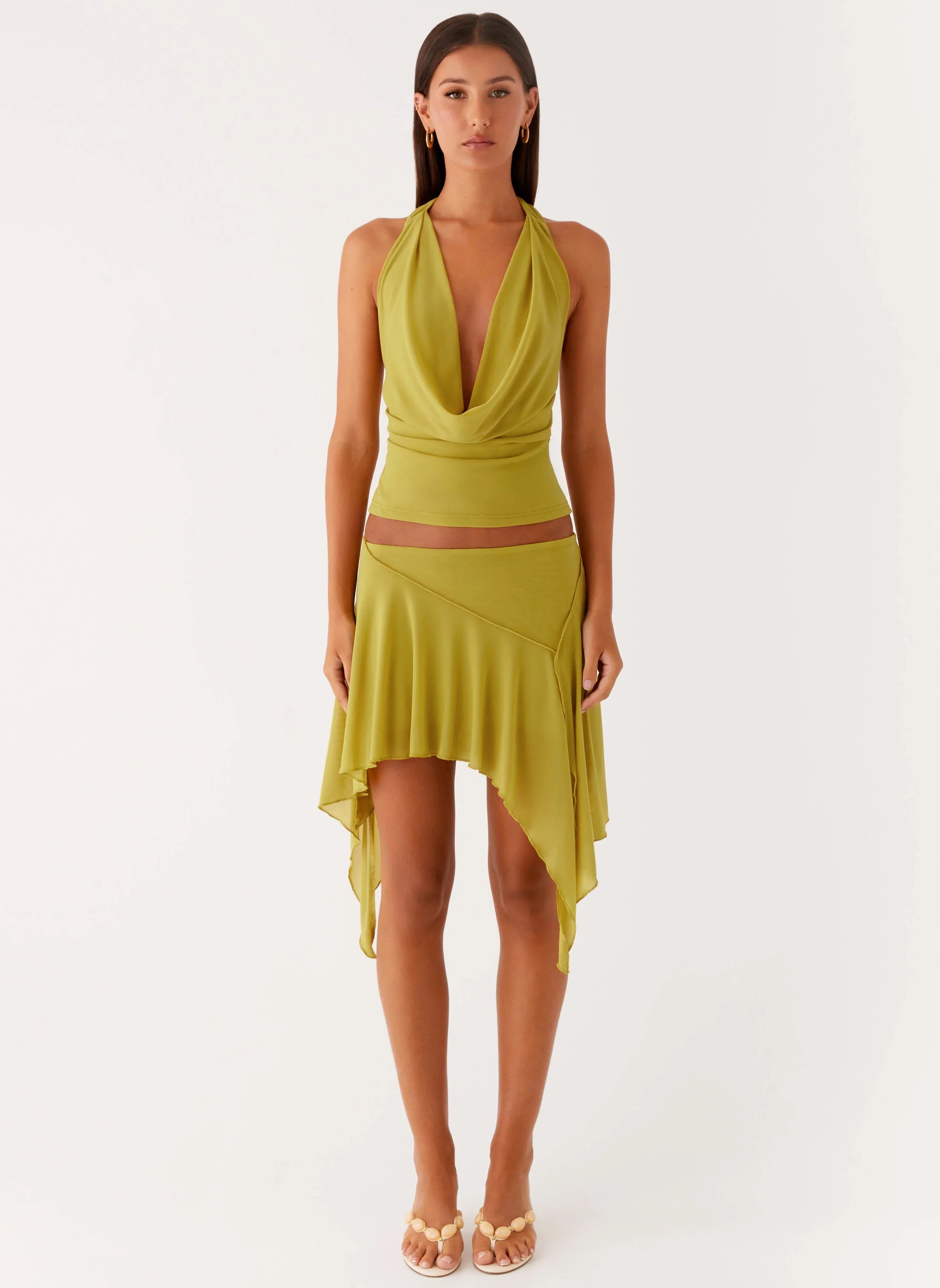 Lustra Mini Skirt Lime