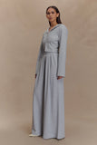 Aspen Gathered Wide Leg Jogger Light Grey Marle