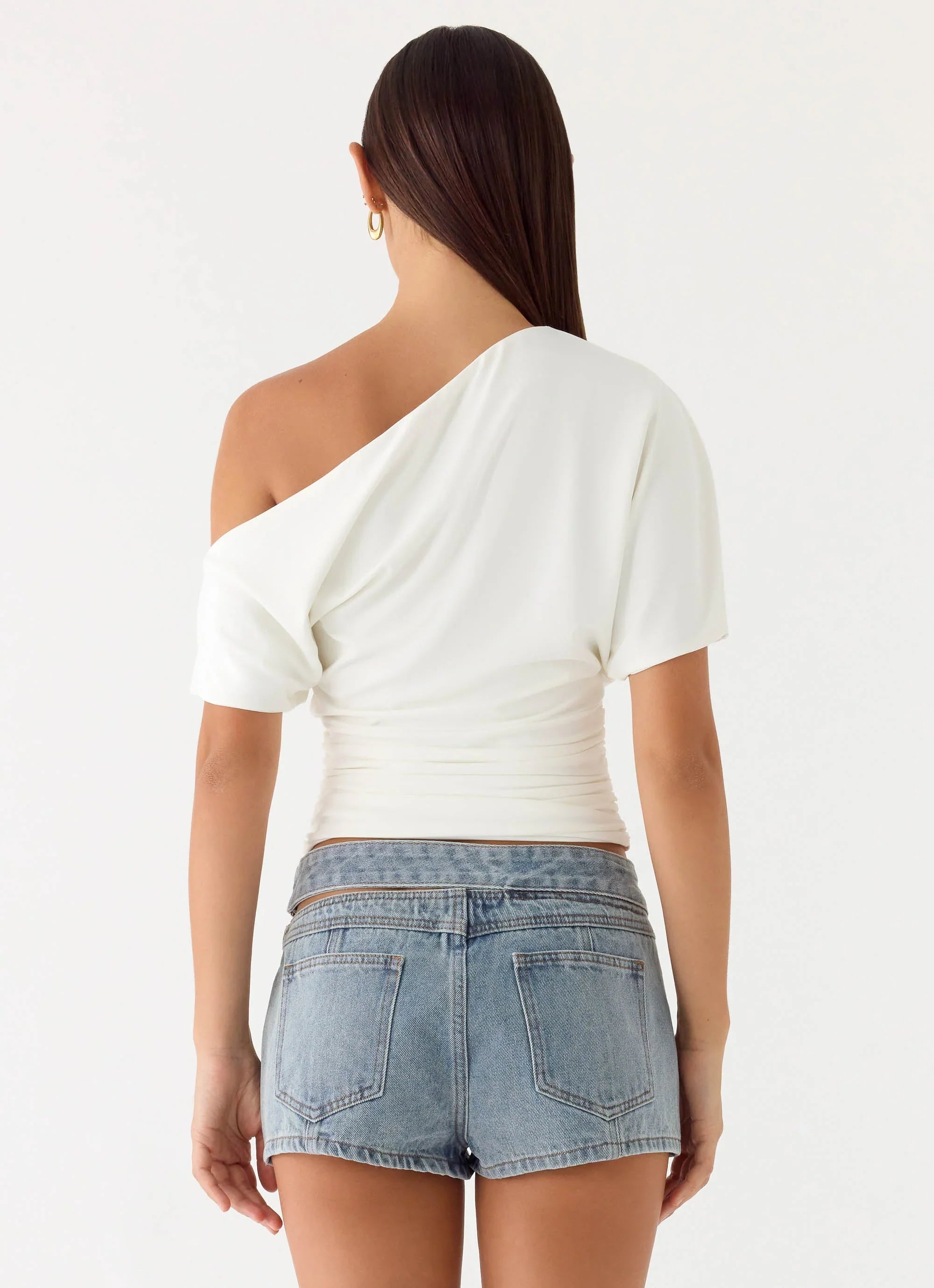 Hadleigh Denim Mini Shorts Light Denim
