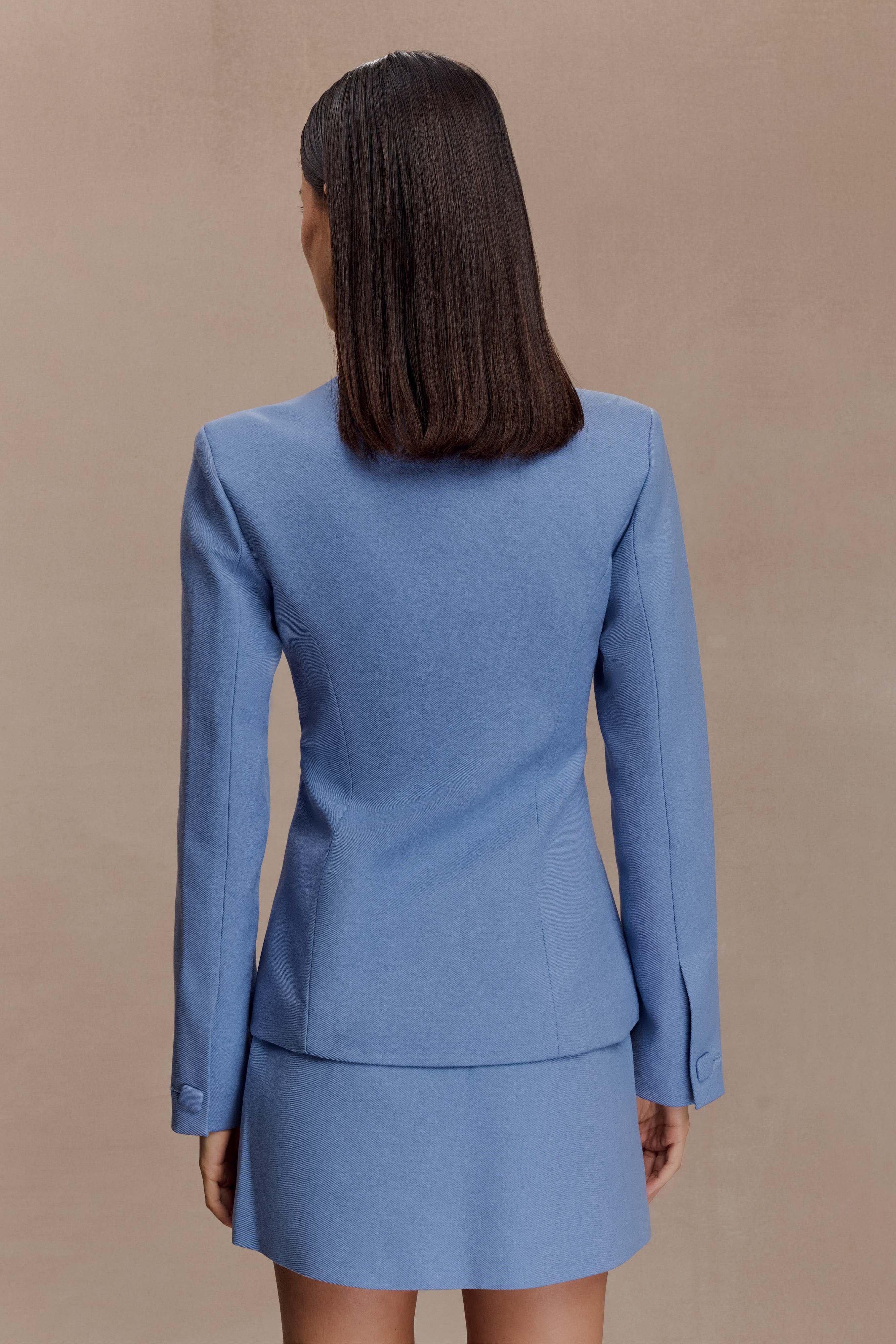 Gina Suiting Mini Skirt Ocean Blue