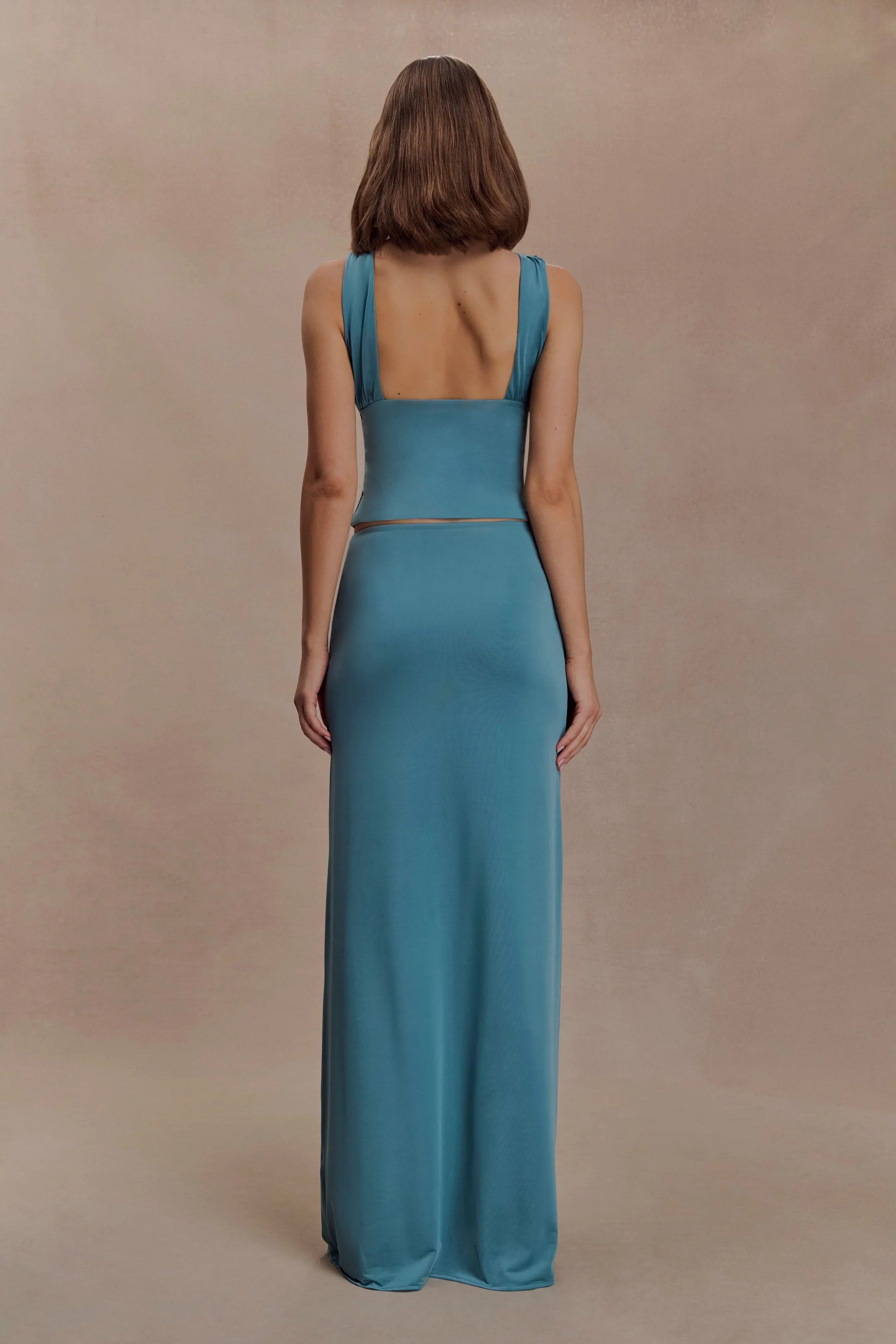 Erina Slinky Open Back Top Teal