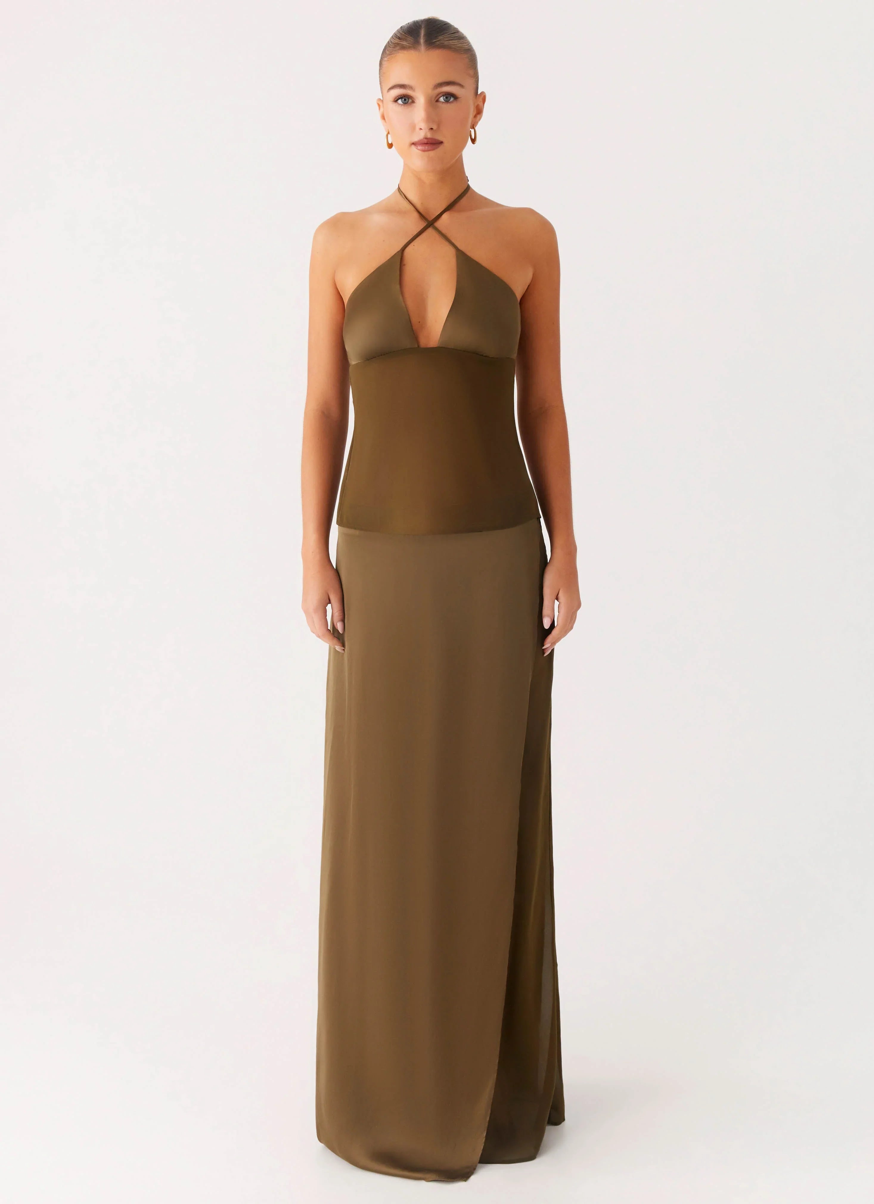 Mavie Maxi Skirt Khaki
