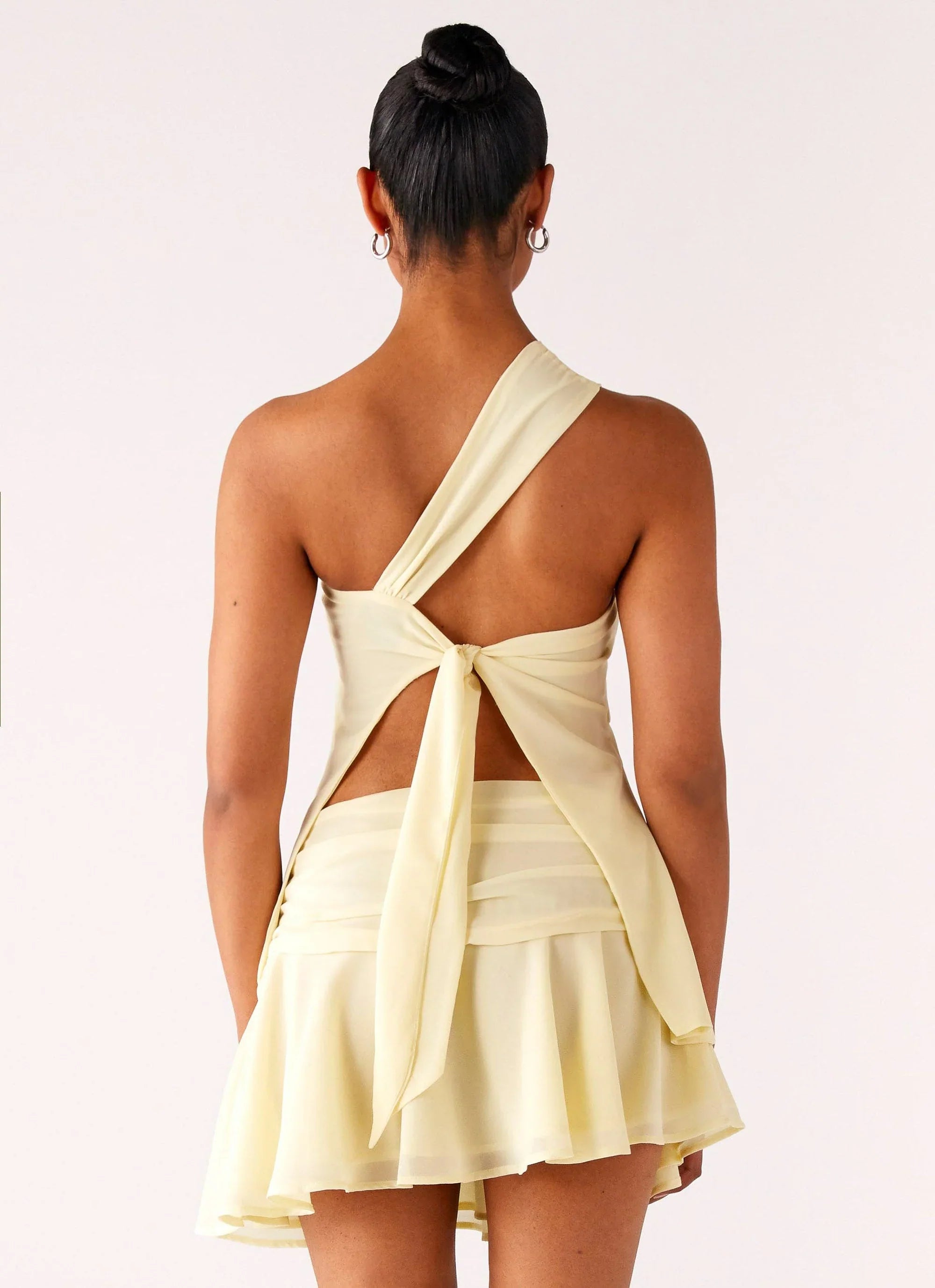Delight Me Asymmetrical Top Yellow