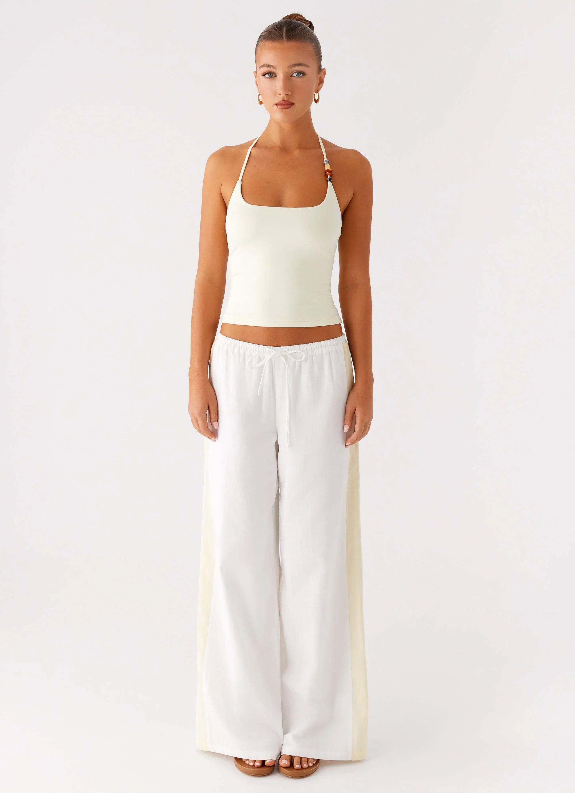 Oska Drawstring Pants White